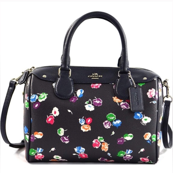 Coach Handbags - EUC Coach Mini Bennett Black Small Wildflower Crossbody Hand Bag
